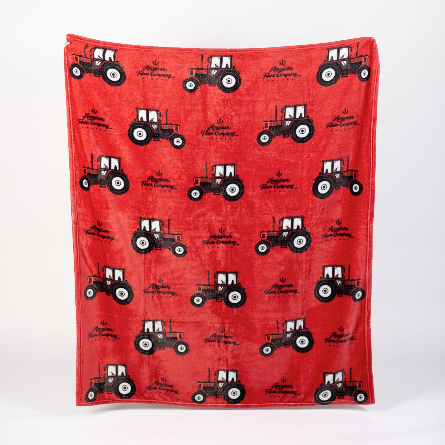 Red Tractor Plush Blanket