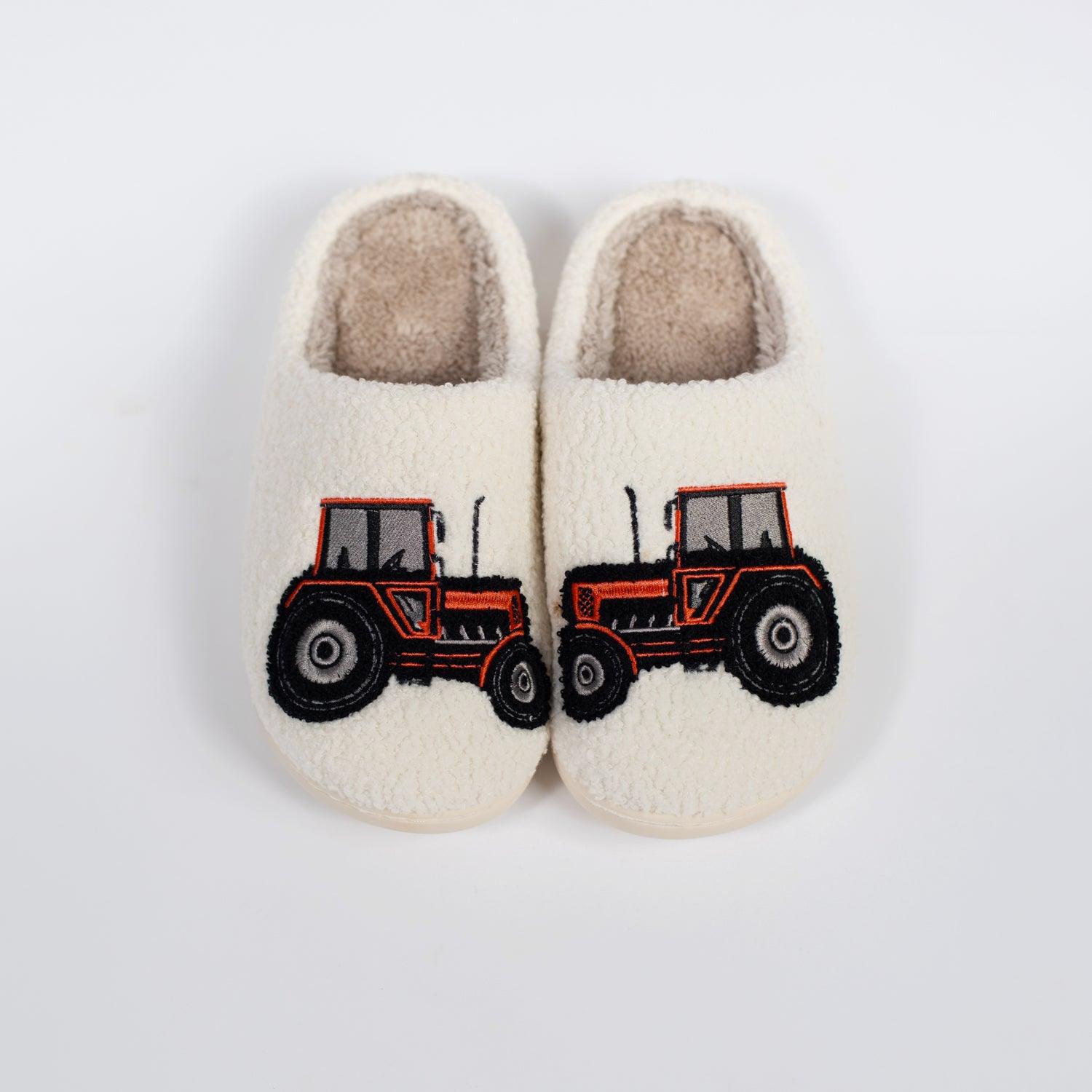 Red Tractor Slippers - Adult - American Farm Company