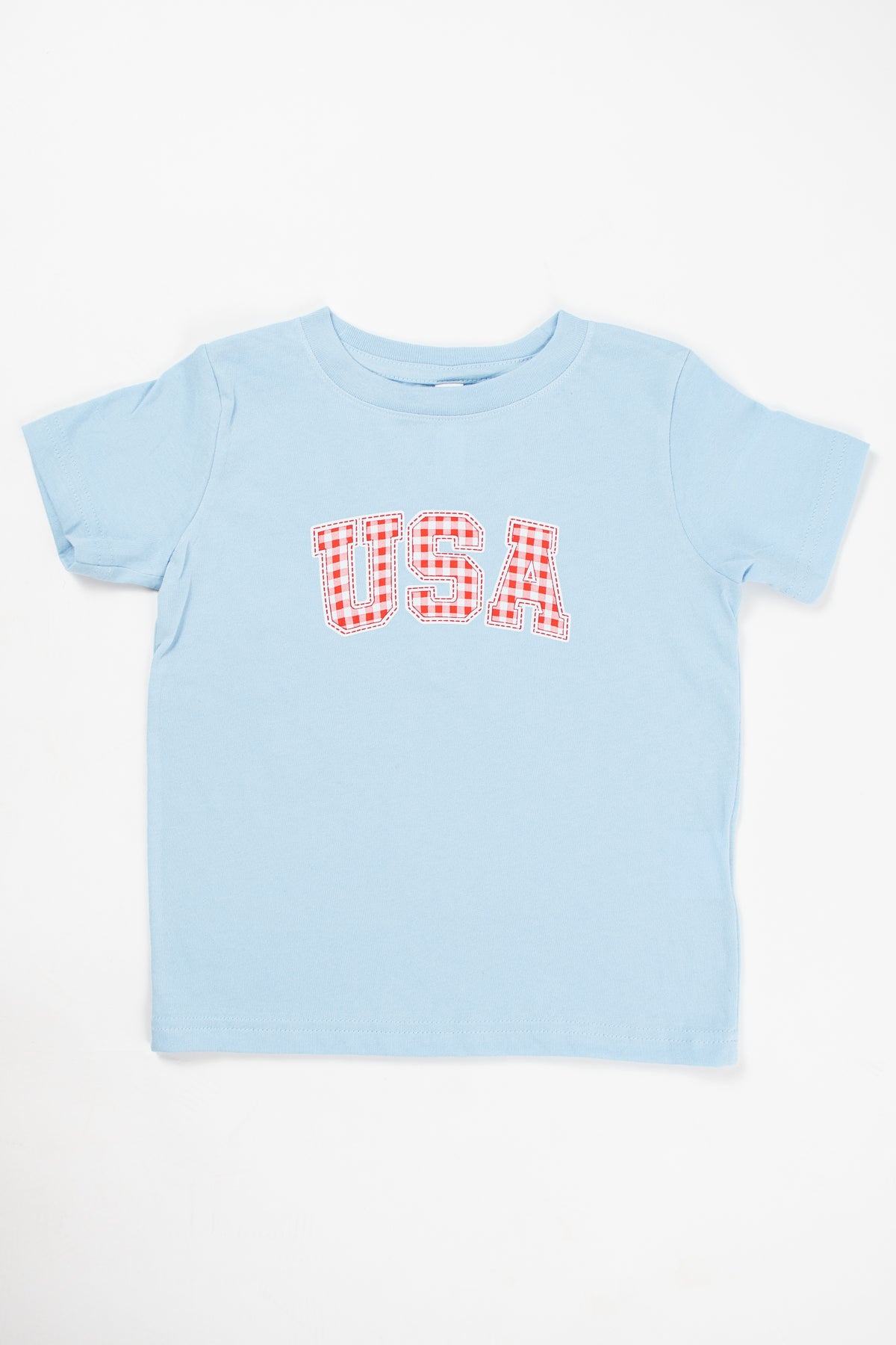 Red Gingham 'USA' Blue Toddler/Youth Tee
