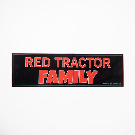 'Red Tractor Family' Bumper Sticker