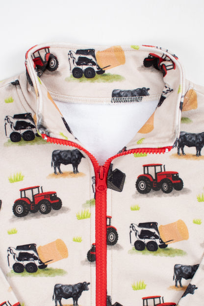 Red Tractor Farm Toddler/Youth Zip-Up Jacket