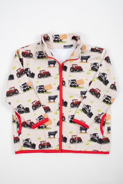 Red Tractor Farm Toddler/Youth Zip-Up Jacket