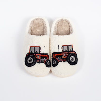 Red Tractor Slippers - Adult