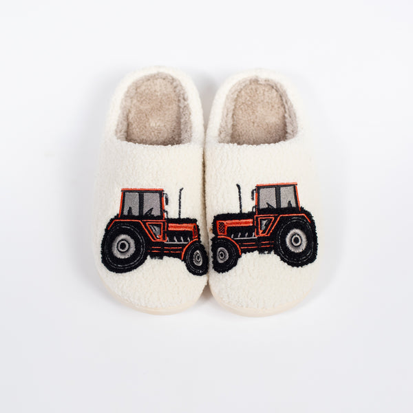 Red Tractor Slippers - Adult – American Farm Company