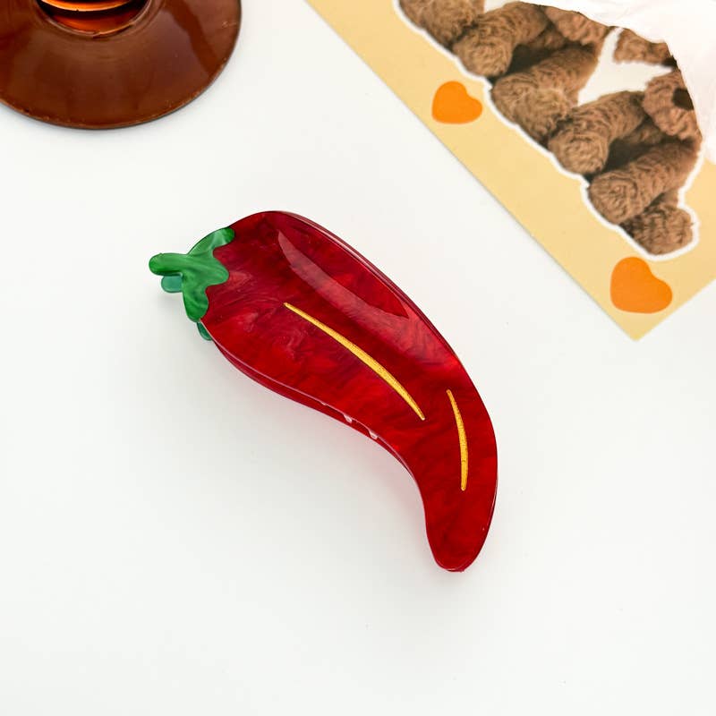 Red Chili Hair Claw Clip
