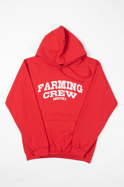 Red 'Farming Crew' Hoodie