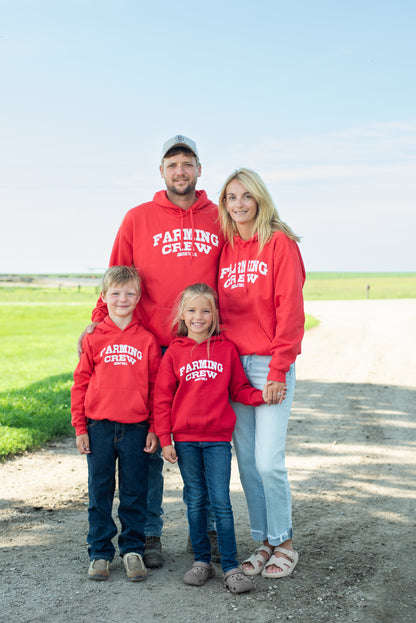 Red 'Farming Crew' Hoodie