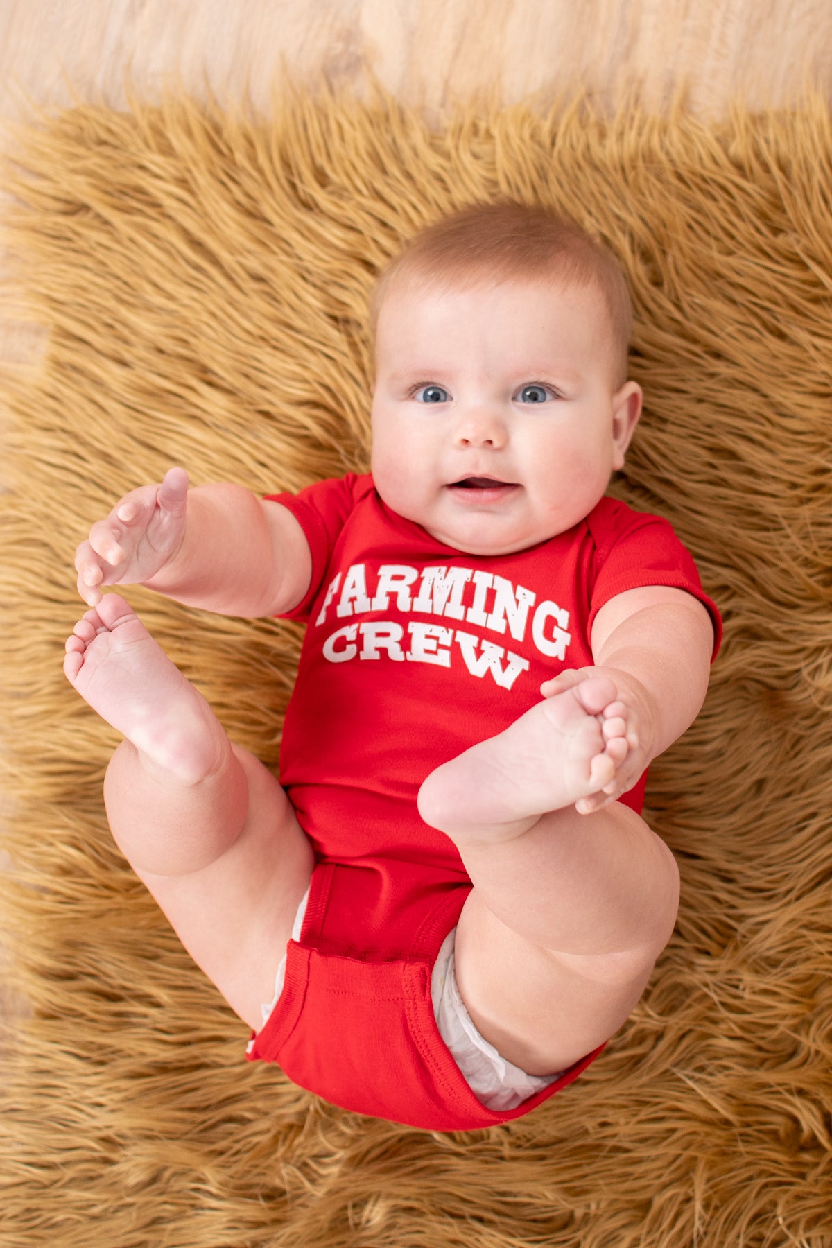 Red 'Farming Crew' Onesie