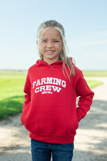 Red 'Farming Crew' Toddler/Youth Hoodie