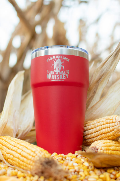 Red 'Rain Makes Corn, Corn Makes Whiskey' 30oz Tumbler