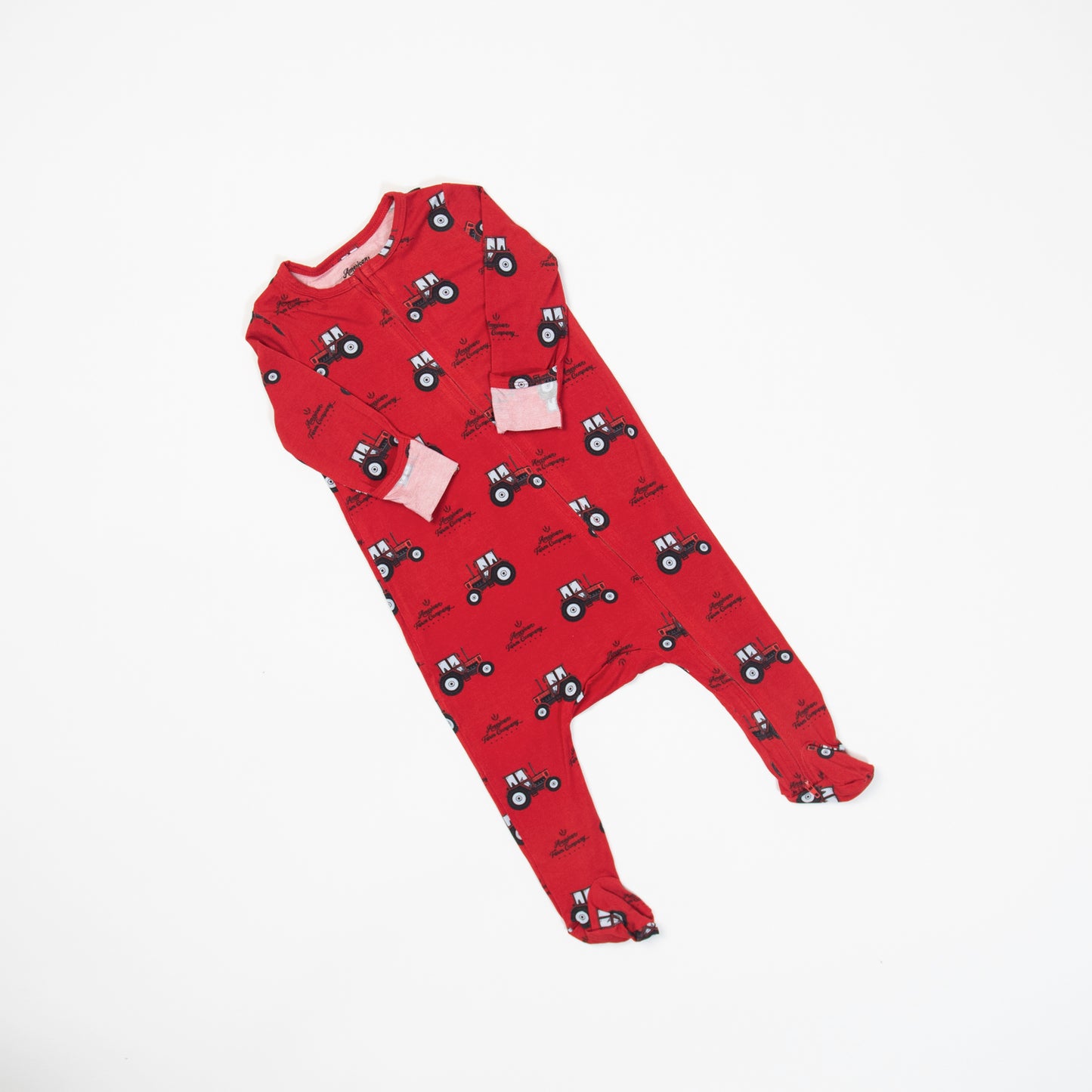 Red Tractor Baby Bamboo Pajamas