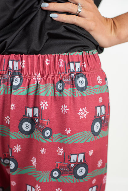 Red Tractor Christmas Adult Pajama Pants *PREORDER*