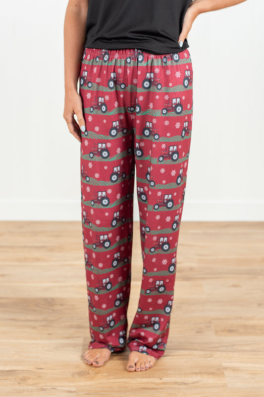 Red Tractor Christmas Adult Pajama Pants *PREORDER*