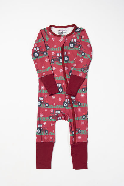 Red Tractor Christmas Baby Zippy *PREORDER*