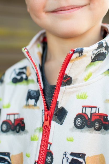 Red Tractor Farm Toddler/Youth Zip-Up Jacket
