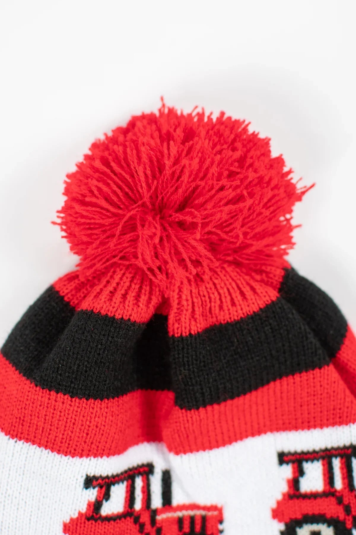 Red Tractor Knit Pom Beanie - Youth