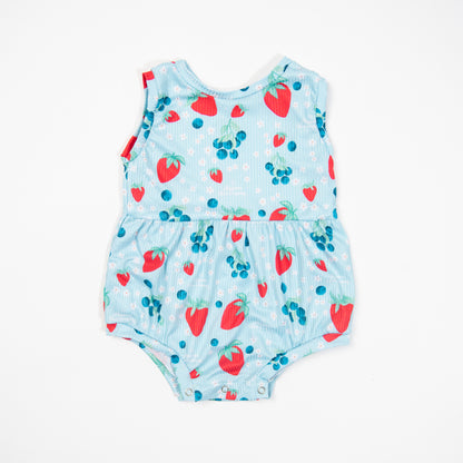Red, White, & Blue Berries Baby Bubble Romper