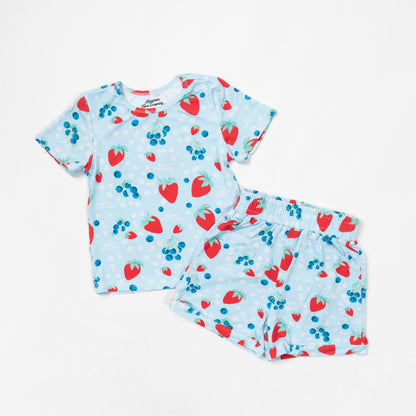 Red, White, & Blue Fruit Toddler/Youth Bamboo Pajama Set - American Farm Company