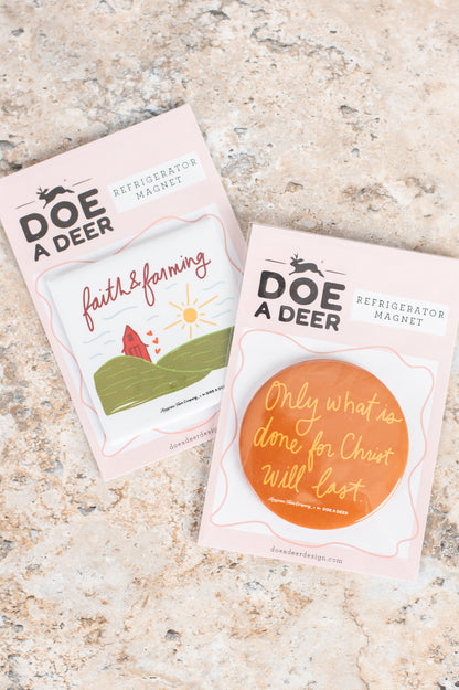 'Faith & Farming' Refrigerator Magnet