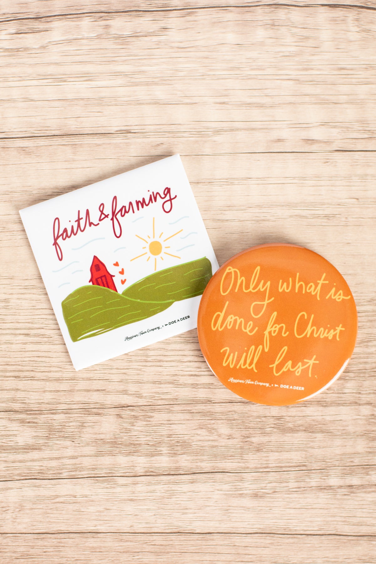 'Faith & Farming' Refrigerator Magnet