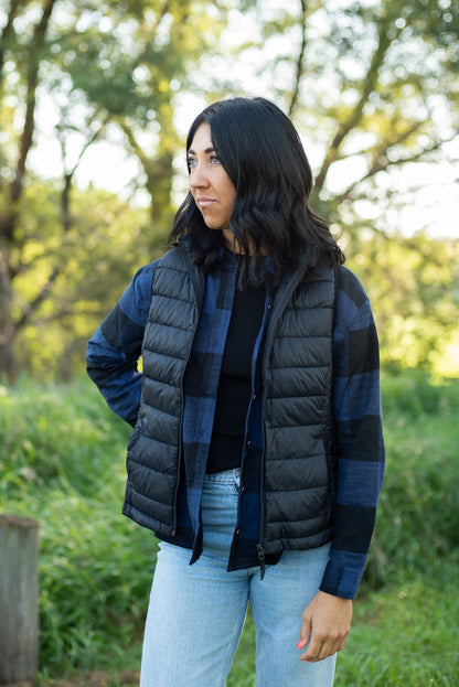 Relaxed Checkered Button-Up Shirt
