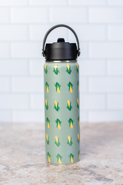 Retro Corn 22oz Water Bottle