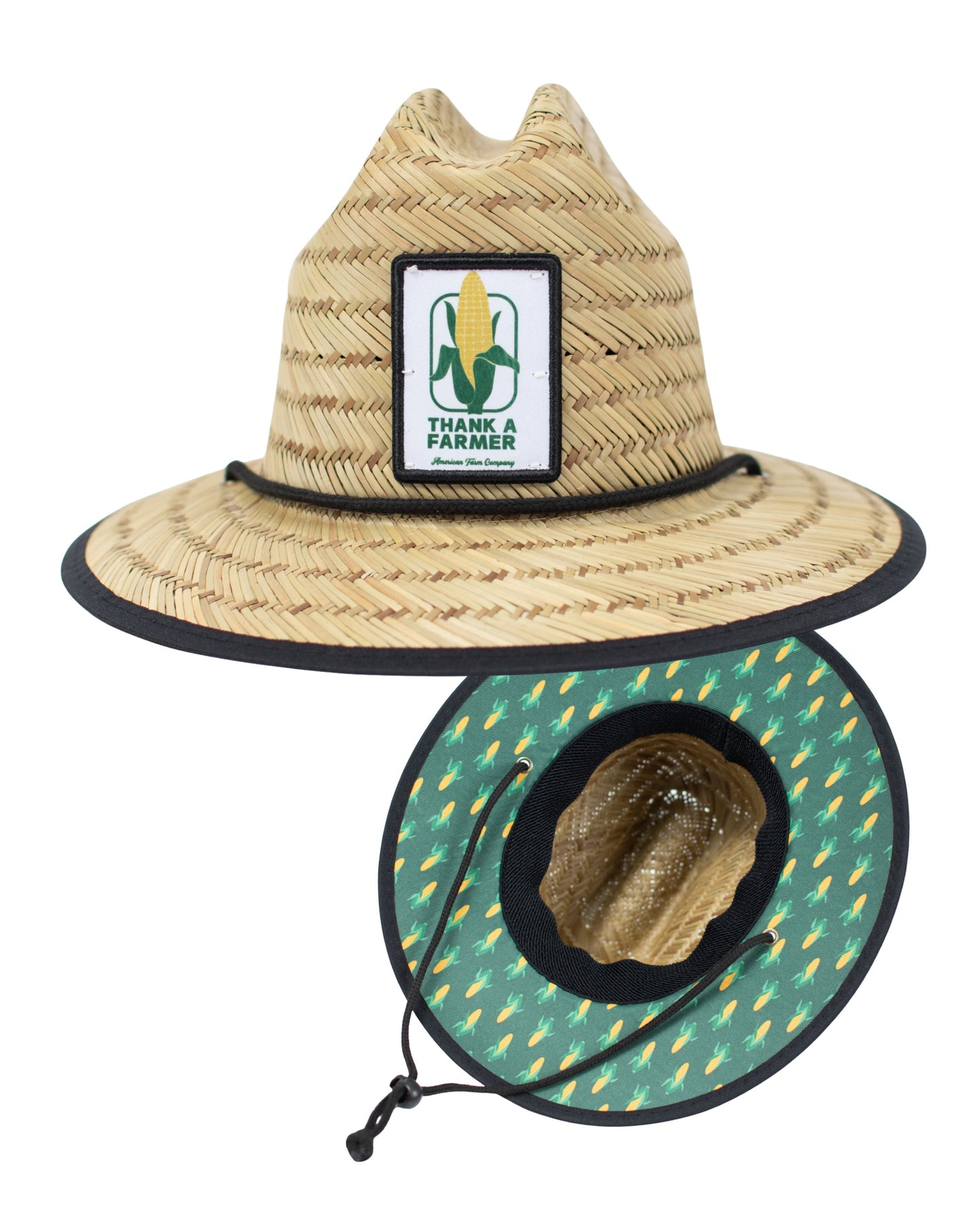 Retro Corn 'Thank a Farmer' Kids Straw Hat
