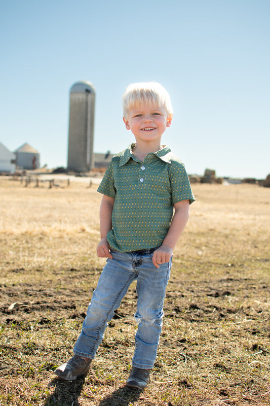 Retro Corn Baby/Youth Performance Polo