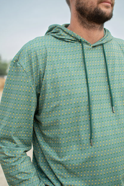 Retro Corn Adult Performance Hoodie