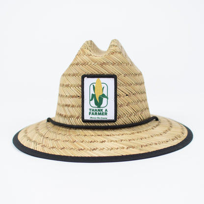 Retro Corn 'Thank a Farmer' Kids Straw Hat
