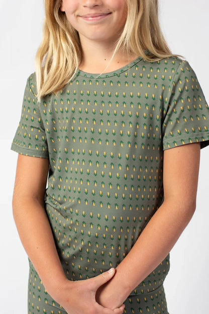 Retro Corn Toddler/Youth Bamboo Pajama Set