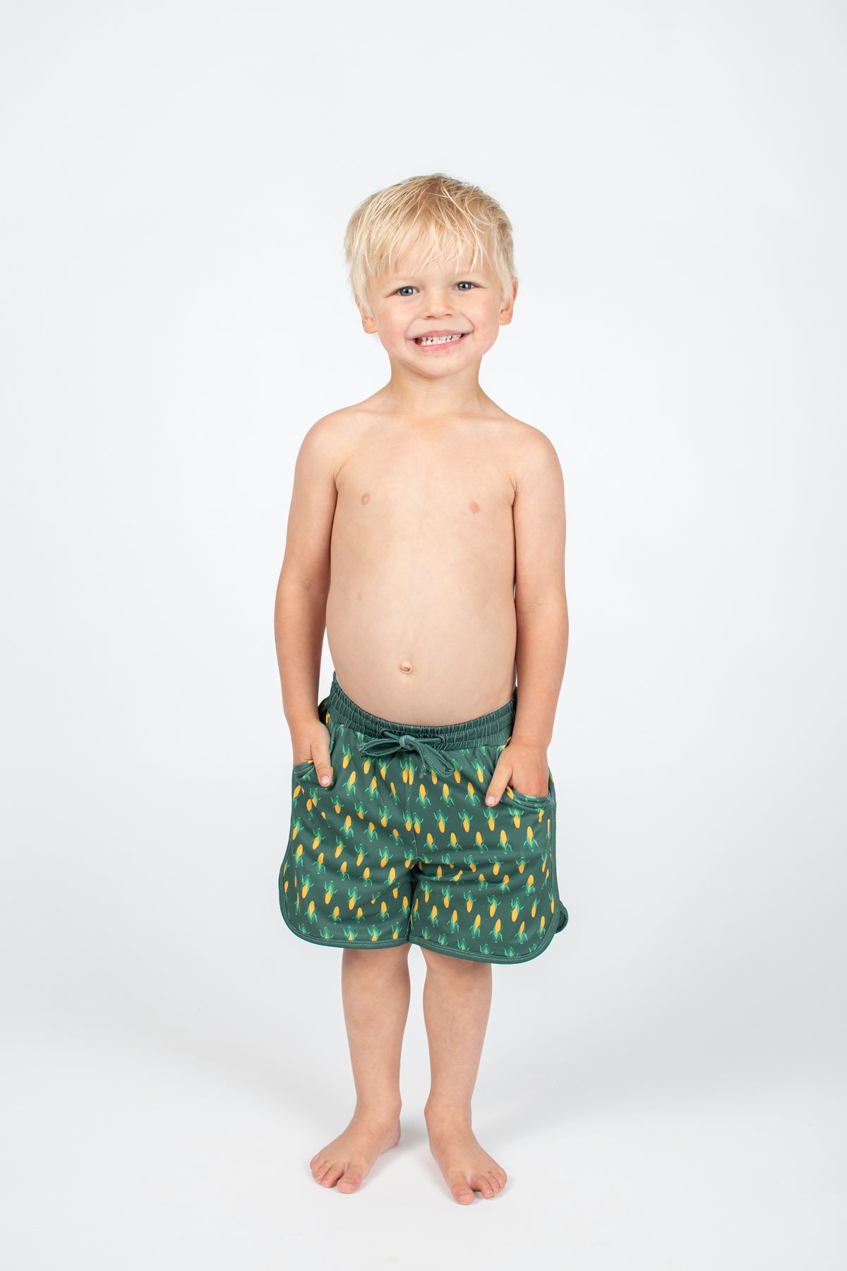 Retro Corn Toddler/Youth Swim Trunk