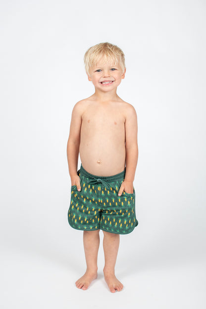 Retro Corn Toddler/Youth Swim Trunk