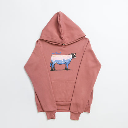 Retro 'Eat Beef' Mauve Toddler/Youth Hoodie