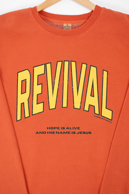 'Revival - Hope is Alive' Rust Crewneck