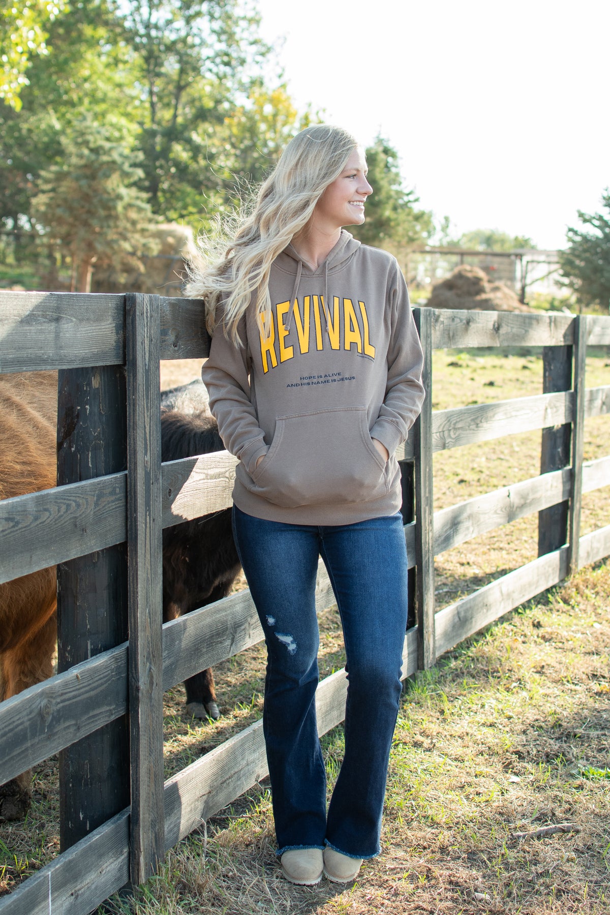 'Revival - Hope is Alive' Brown Hoodie