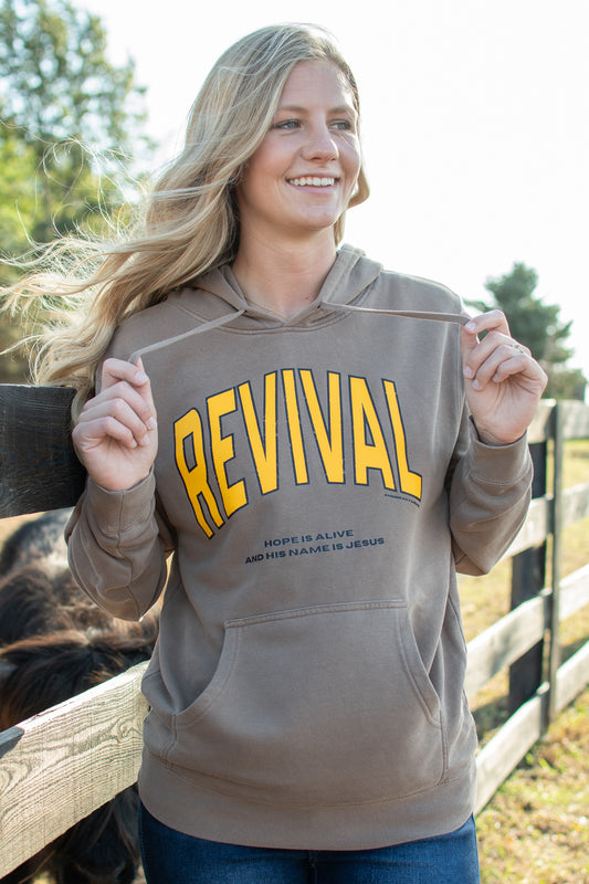 'Revival - Hope is Alive' Brown Hoodie