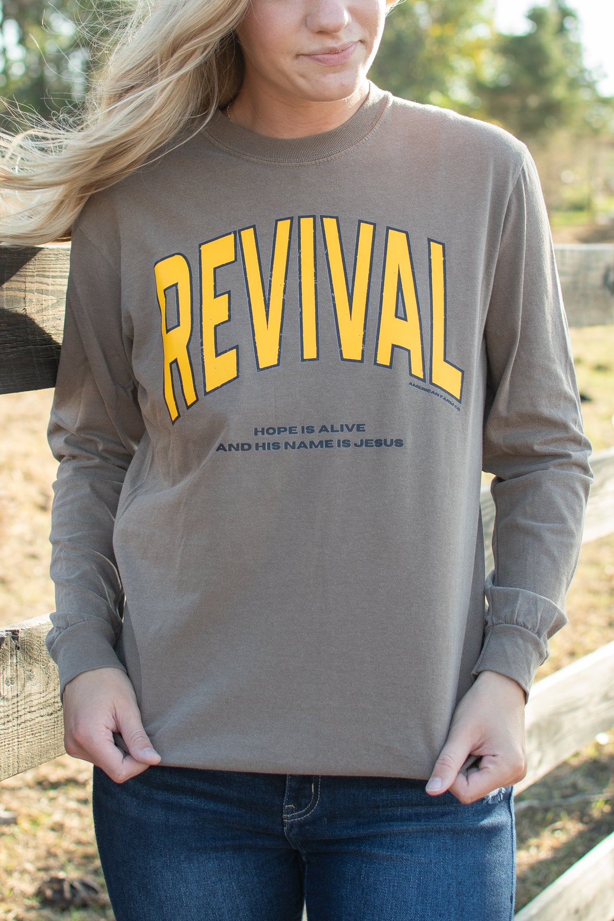'Revival - Hope is Alive' Brown Long Sleeve