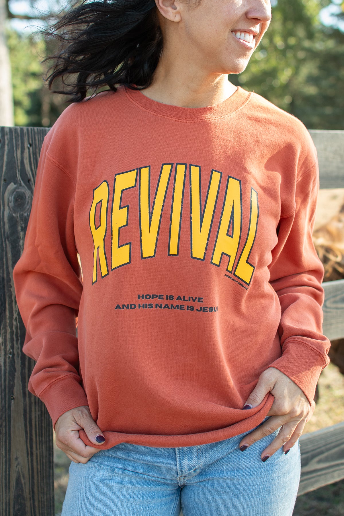 'Revival - Hope is Alive' Rust Crewneck