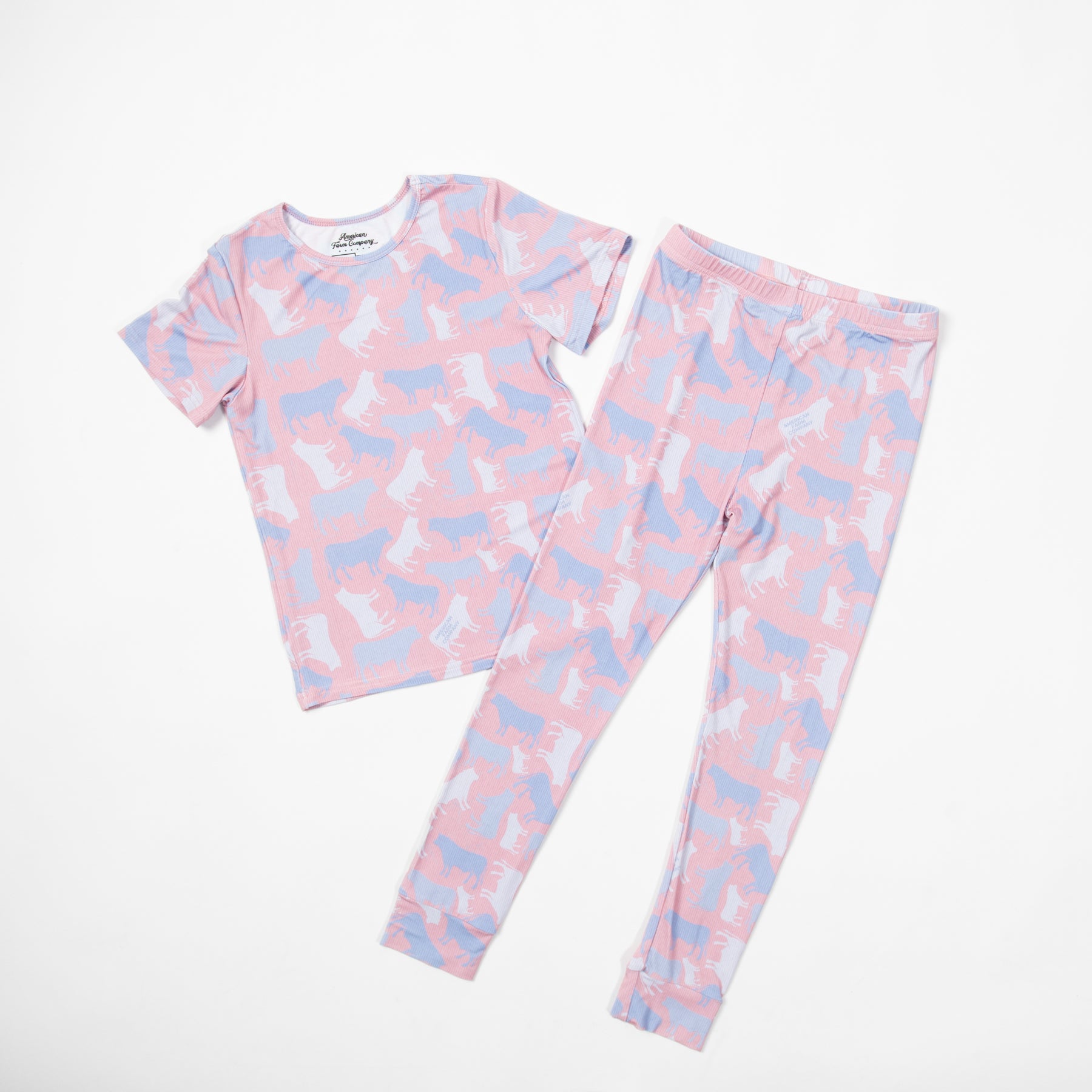 Rosy Cow Camo™ Toddler/Youth Bamboo Pajama Set - American Farm Company