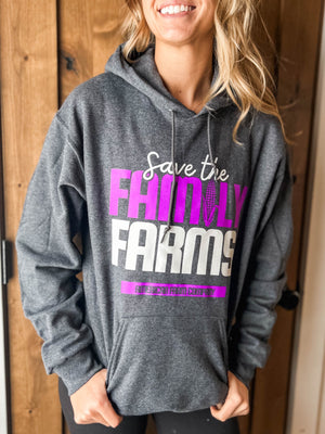 ‘Save the Family Farms’ Charcoal Hoodie