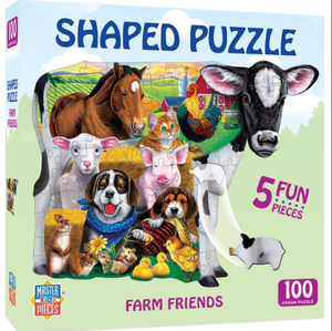 Farm Friends Shaped 100 pc Puzzle - American Farm Company