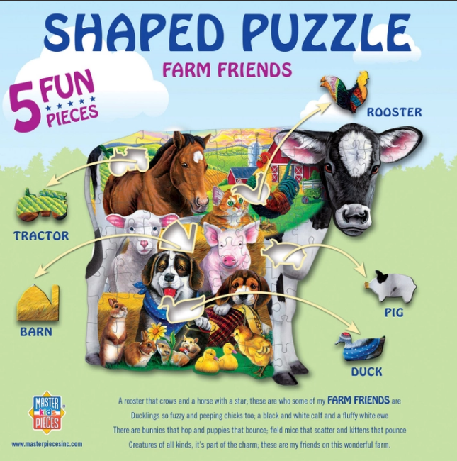 Farm Friends Shaped 100 pc Puzzle