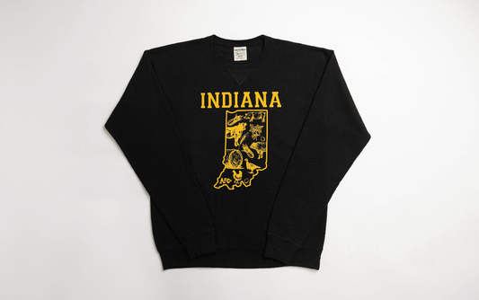 Indiana - State Agriculture Black Crewneck - American Farm Company