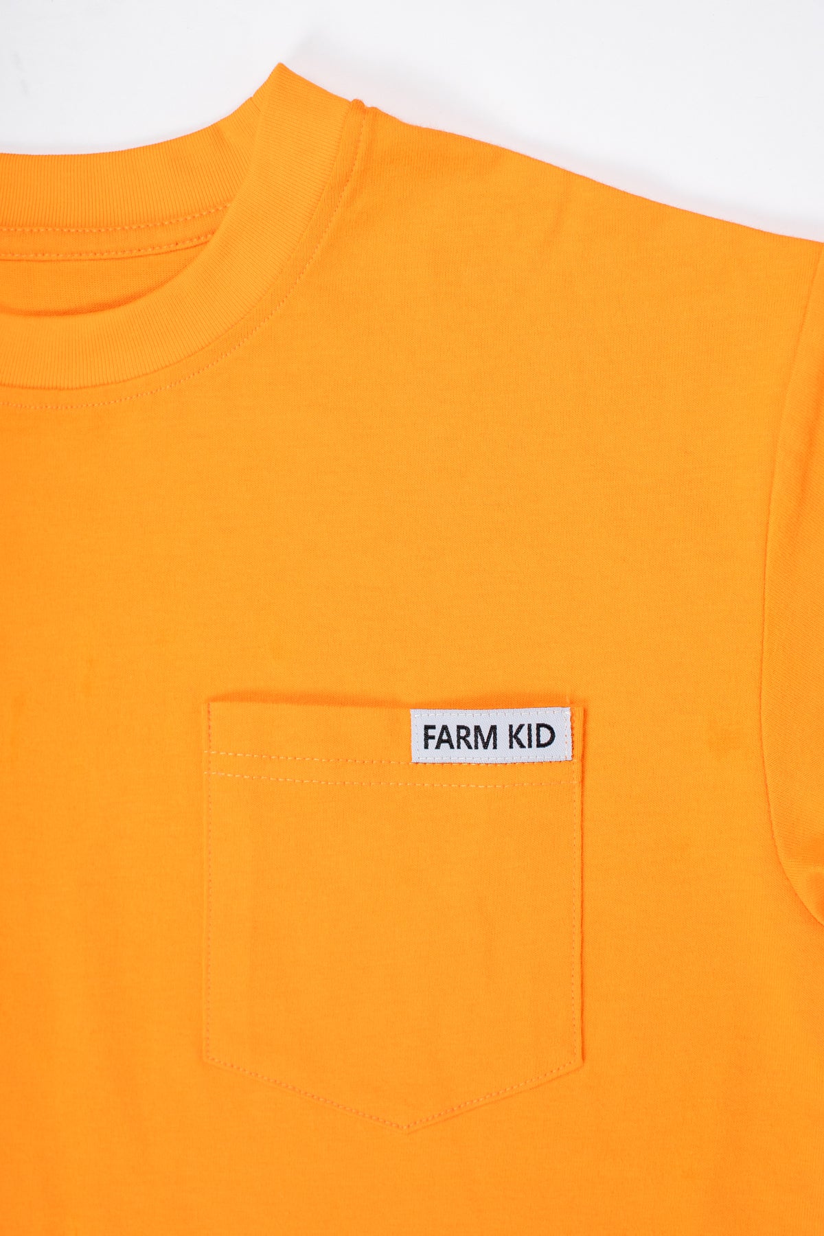 Bright Orange 'Farm Kid' Cotton Toddler/Youth Pocket Tee