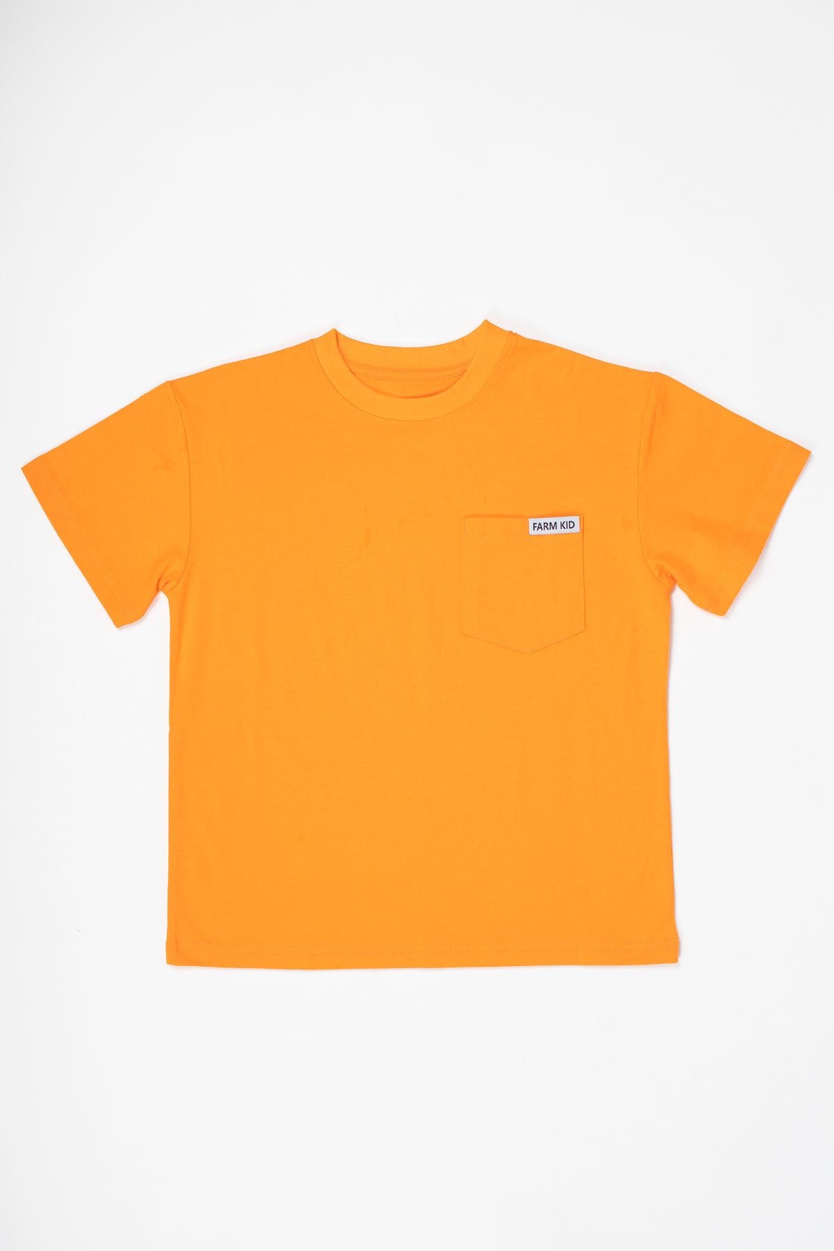 Bright Orange 'Farm Kid' Cotton Toddler/Youth Pocket Tee