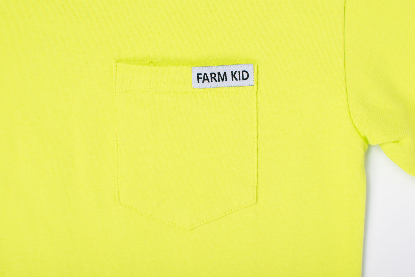 Bright Yellow 'Farm Kid' Cotton Toddler/Youth Pocket Tee