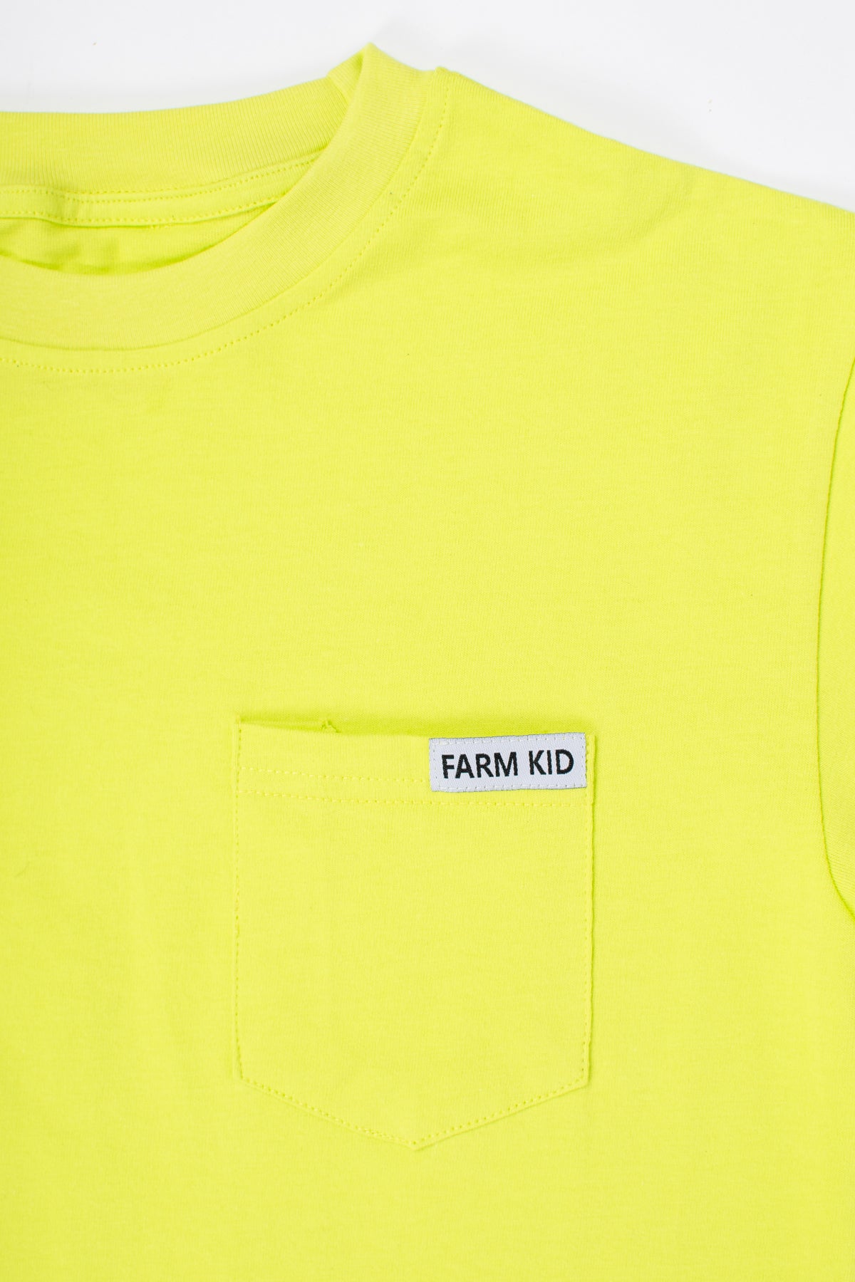 Bright Yellow 'Farm Kid' Cotton Toddler/Youth Pocket Tee