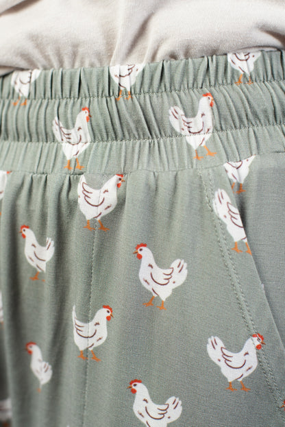 Sage Chicken Adult Bamboo Pajama Pants