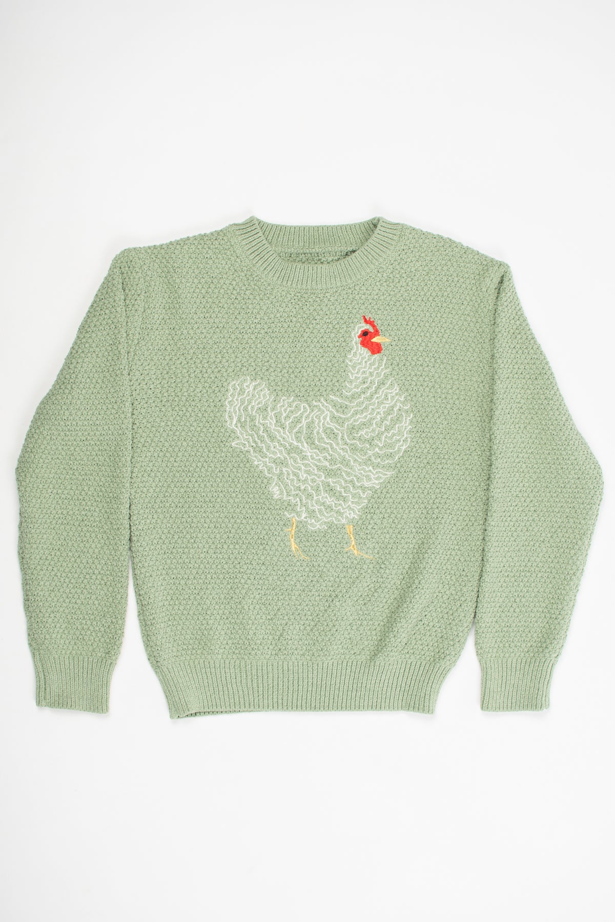 Sage Chicken Knit Sweater